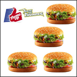 "Salad Sandwich Burger (4 pieces) , Thumsup (Mcdonalds) - Click here to View more details about this Product